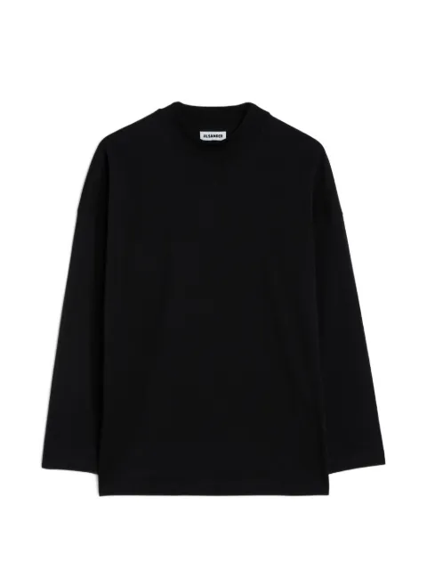 Jil Sander camiseta de algodón con cuello alto