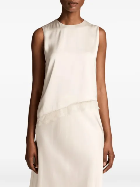Vince lace-trim asymmetric top