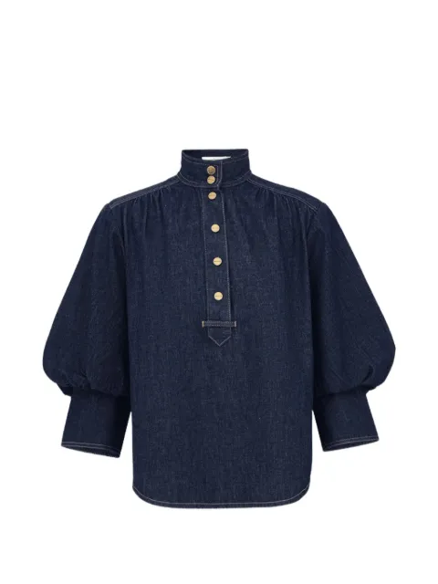 ZIMMERMANN billow-sleeve denim blouse