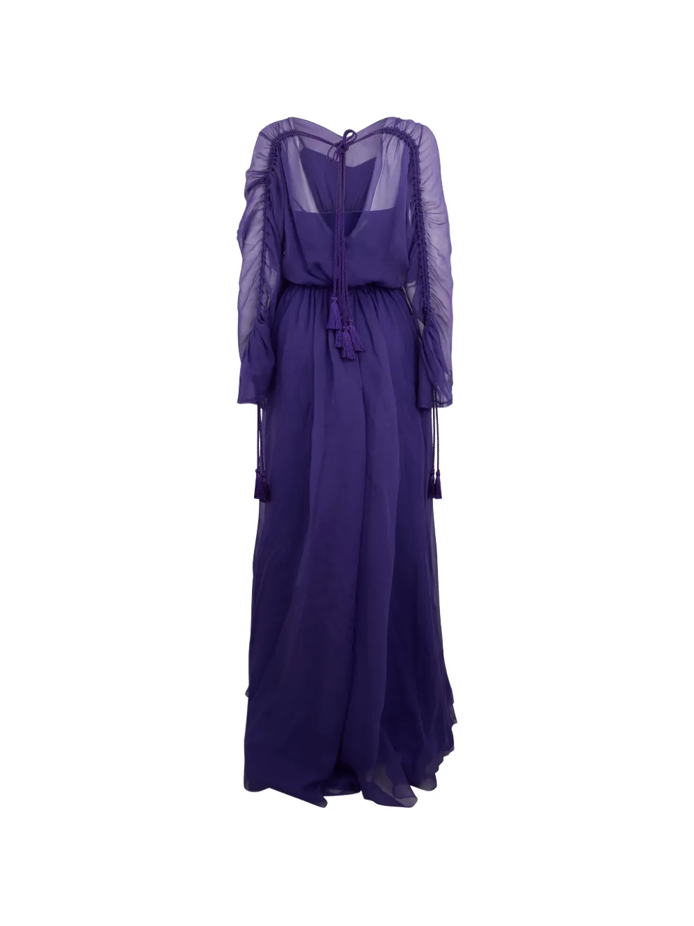 Alberta Ferretti Maxi-jurk met ruches Paars
