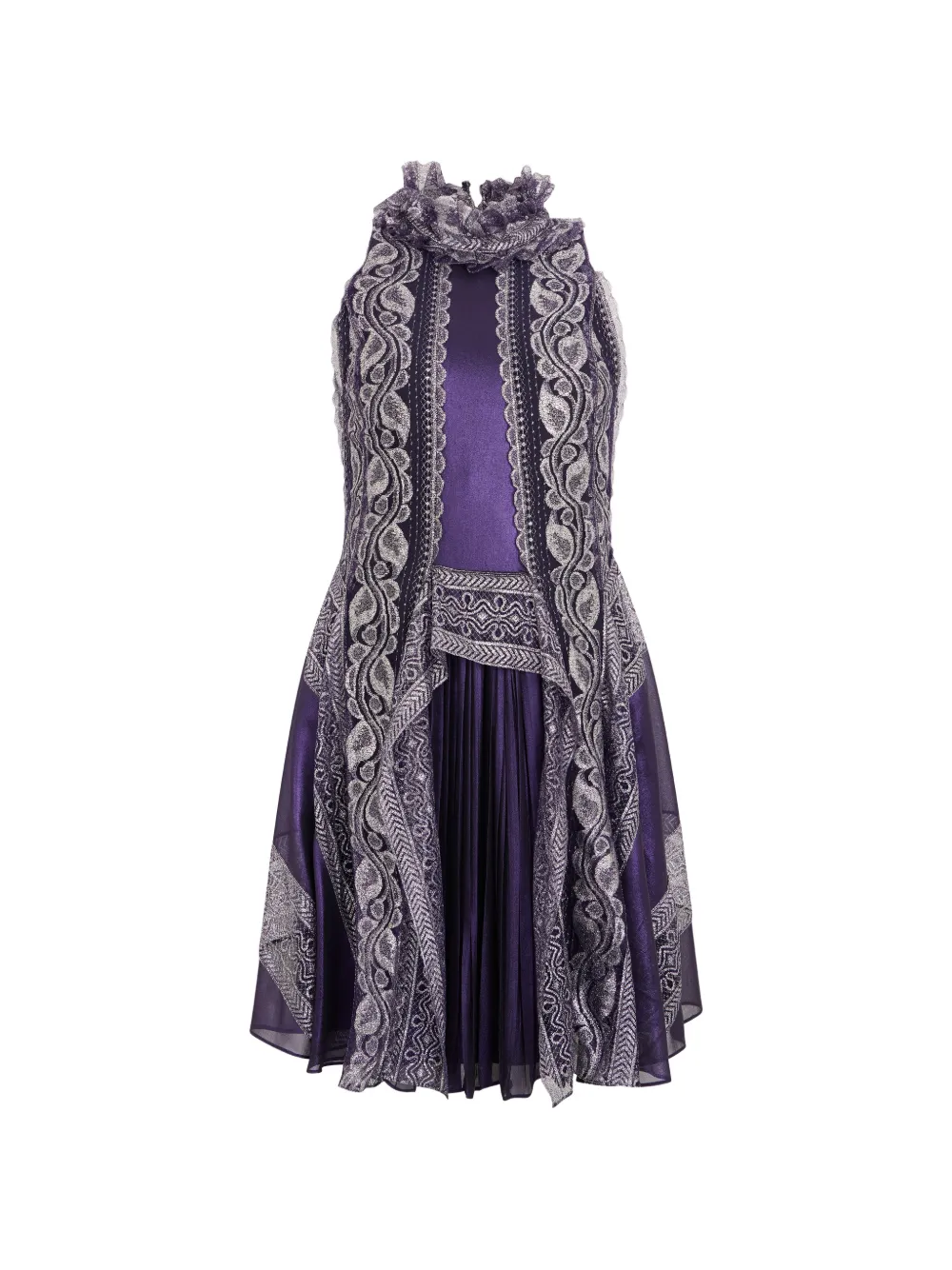 Alberta Ferretti sleeveless mini dress Paars