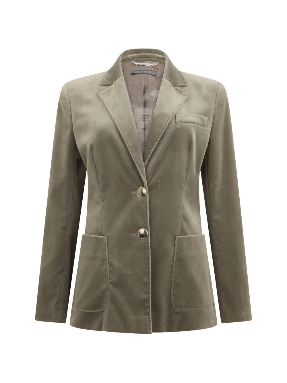 Alberta Ferretti fitted notched-collar blazer - Grün
