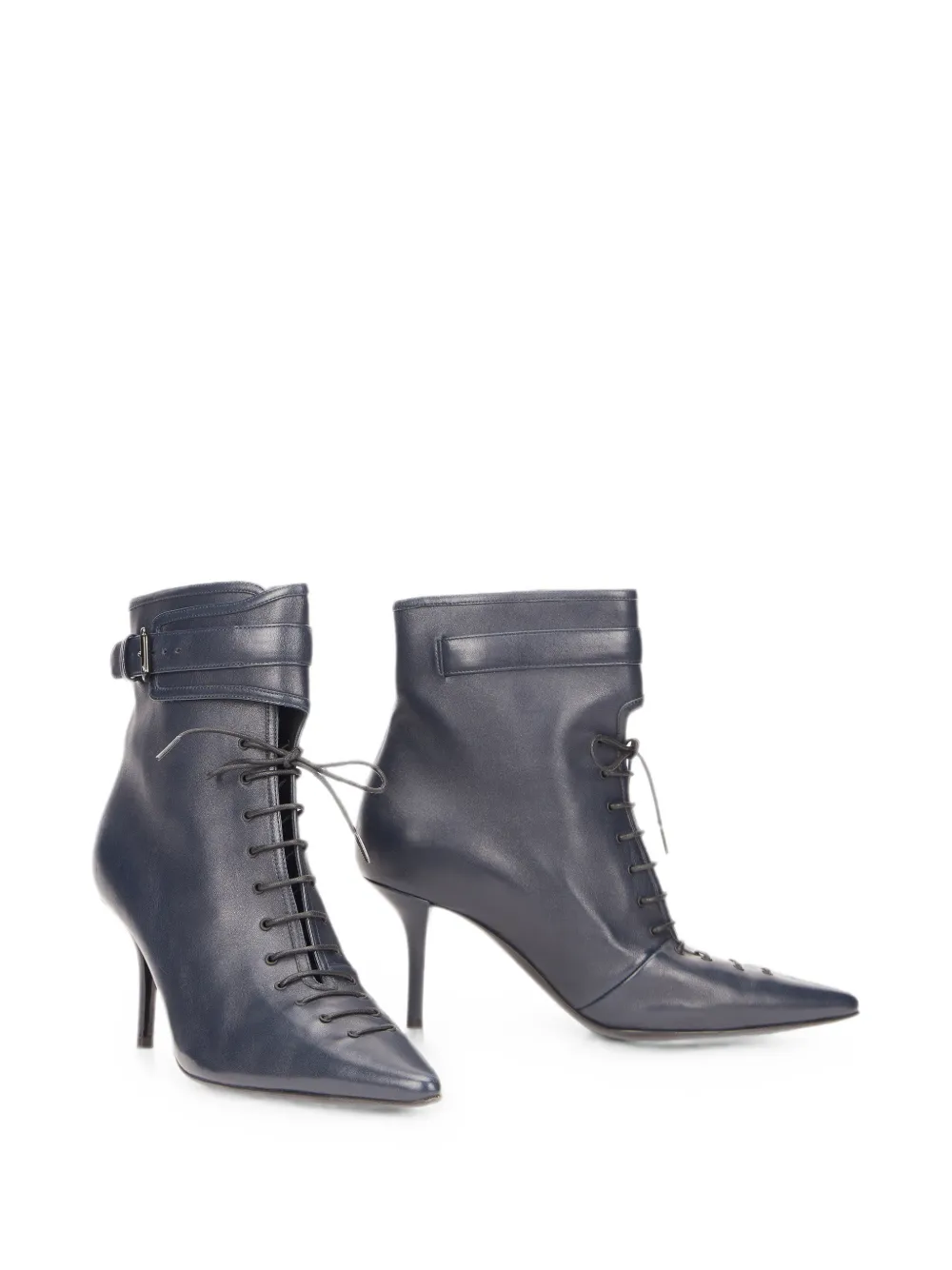Philosophy Di Lorenzo Serafini lace-up buckle-strap ankle boots Blauw