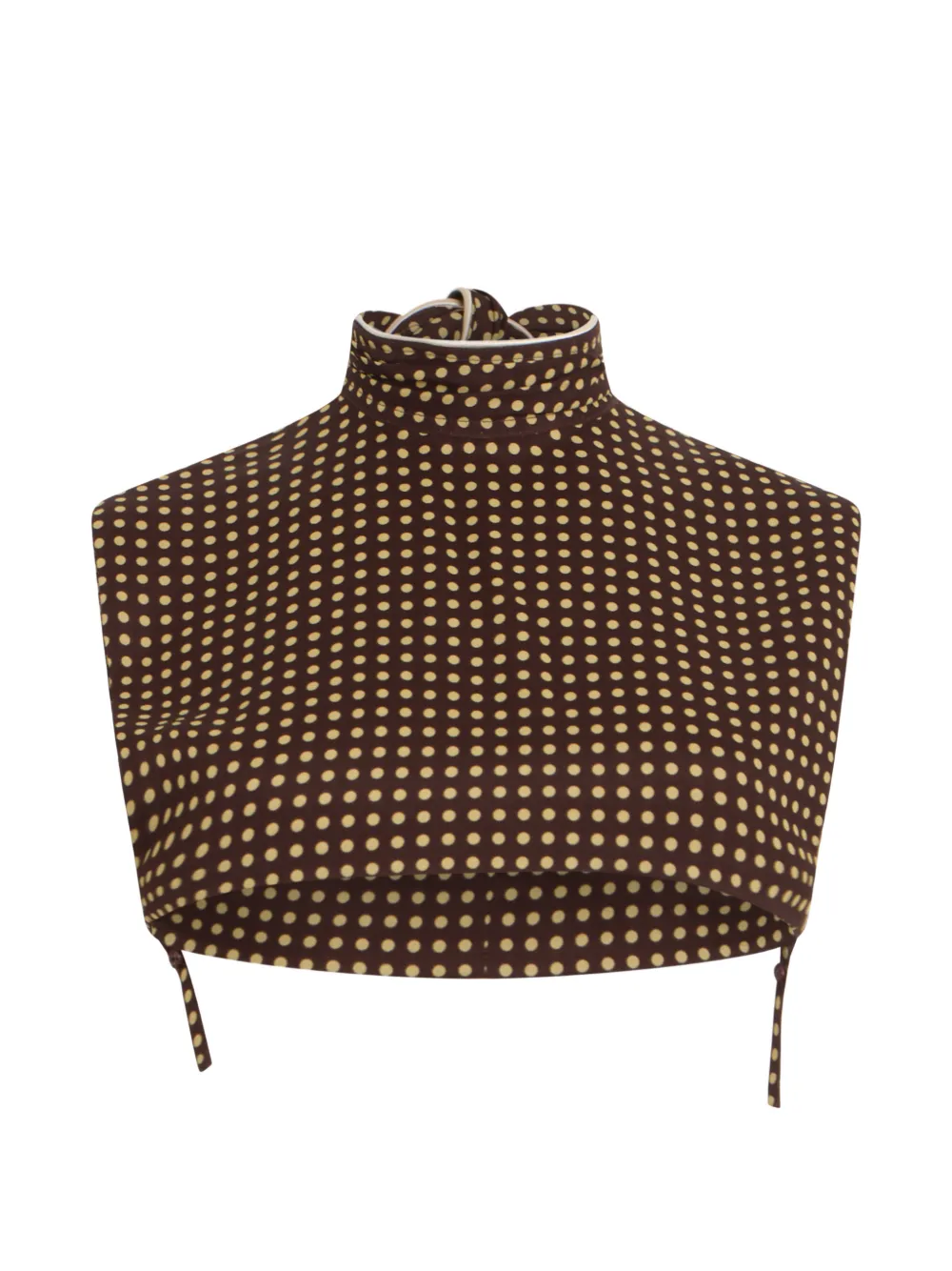 Philosophy Di Lorenzo Serafini Cropped top met stippen en hoge hals Bruin