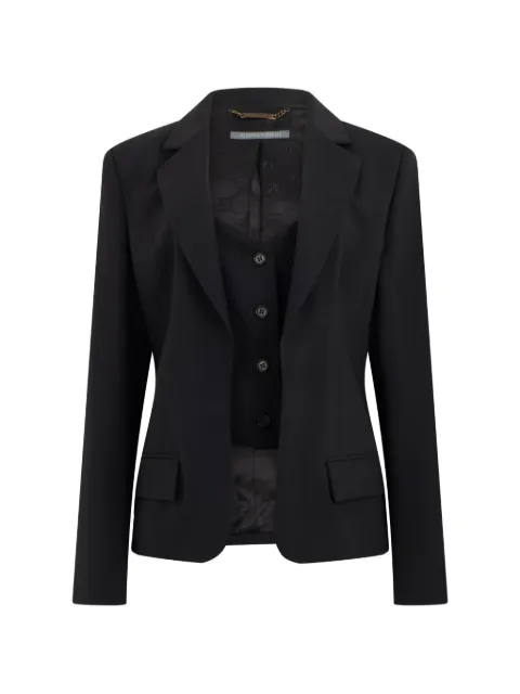 Alberta Ferretti peak-lapel layered-waistcoat blazer