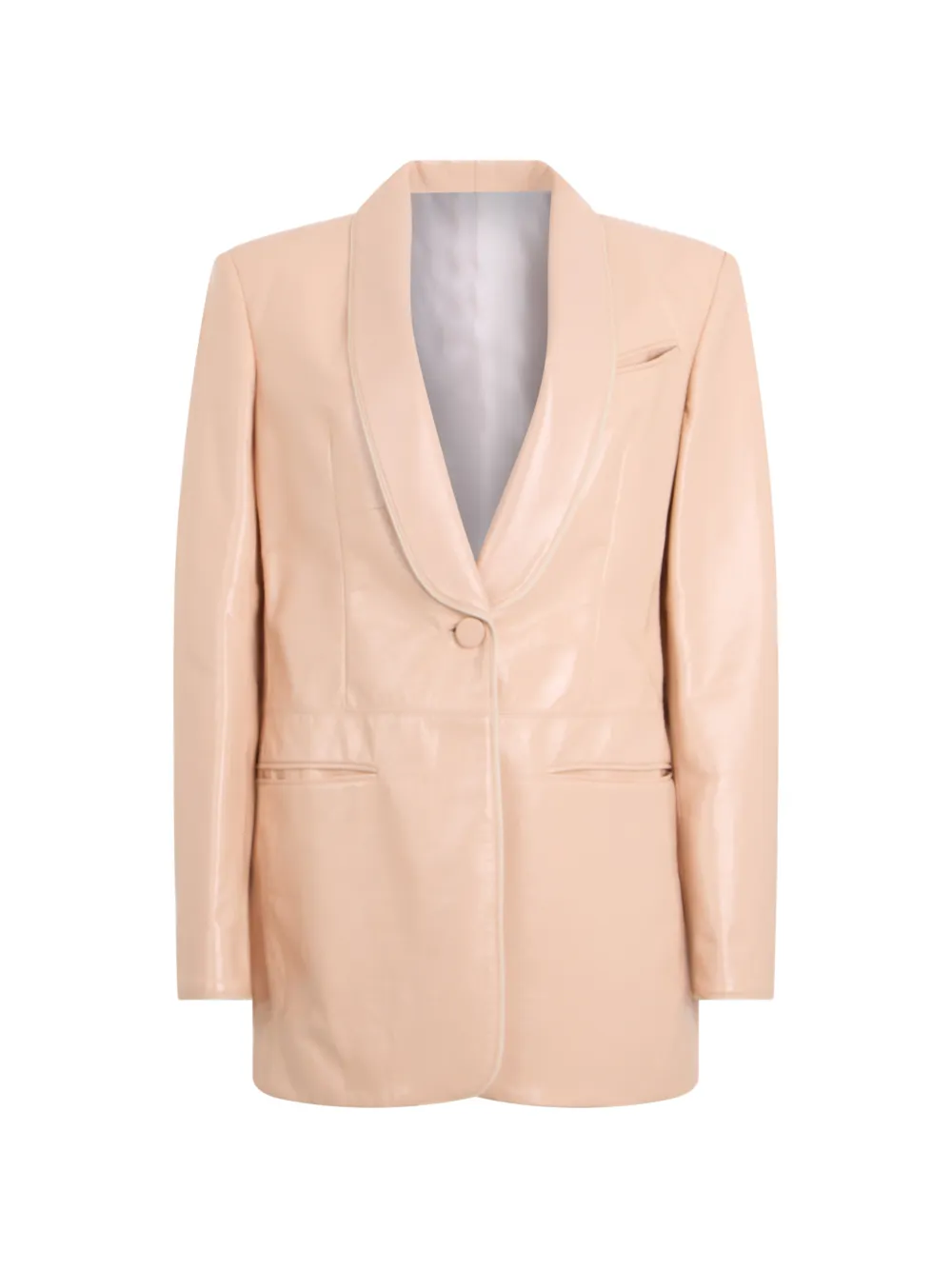 Philosophy Di Lorenzo Serafini notched-collar leather blazer - Rosa