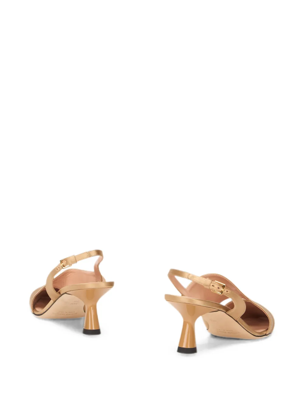 Alberta Ferretti Slingback pumps met puntige neus Beige