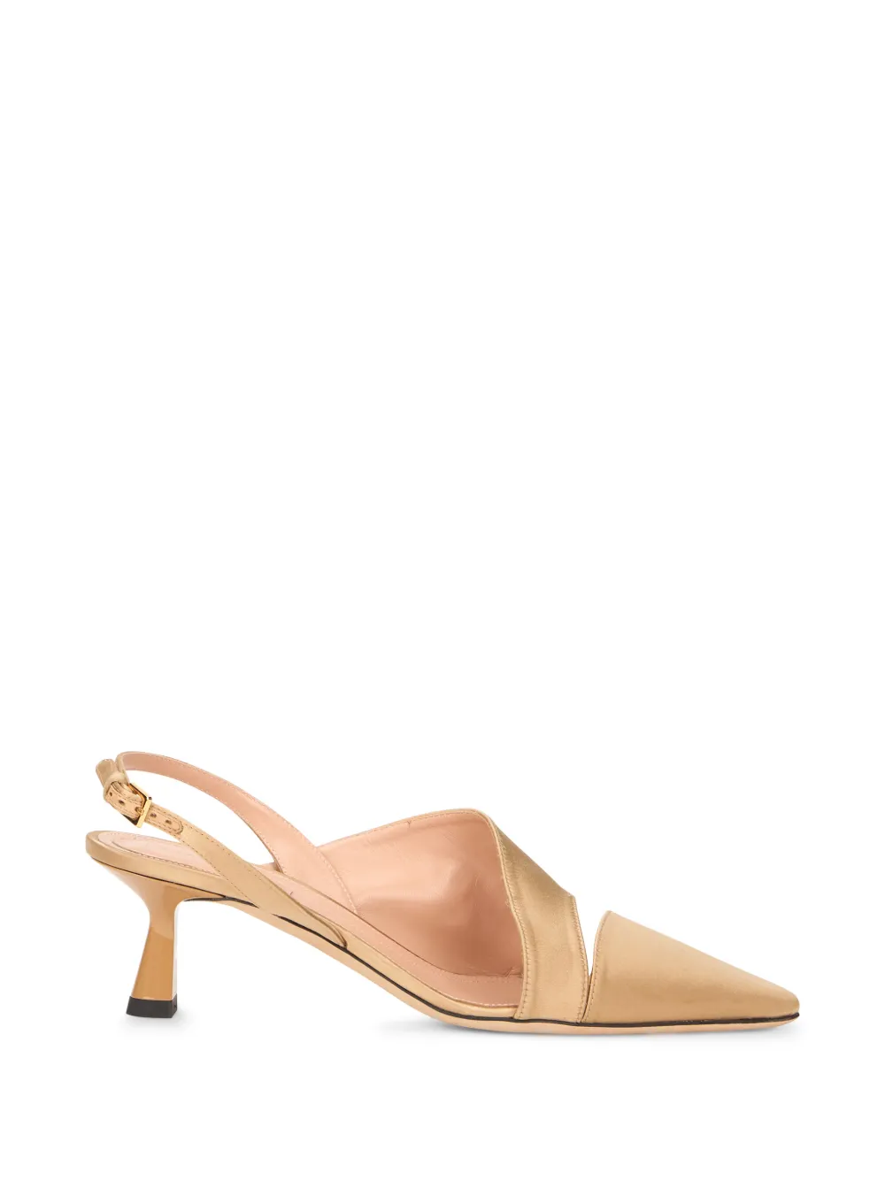 Alberta Ferretti Slingback pumps met puntige neus Beige