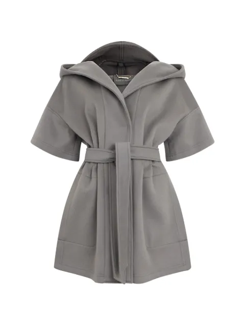 Alberta Ferretti belted hooded jacket