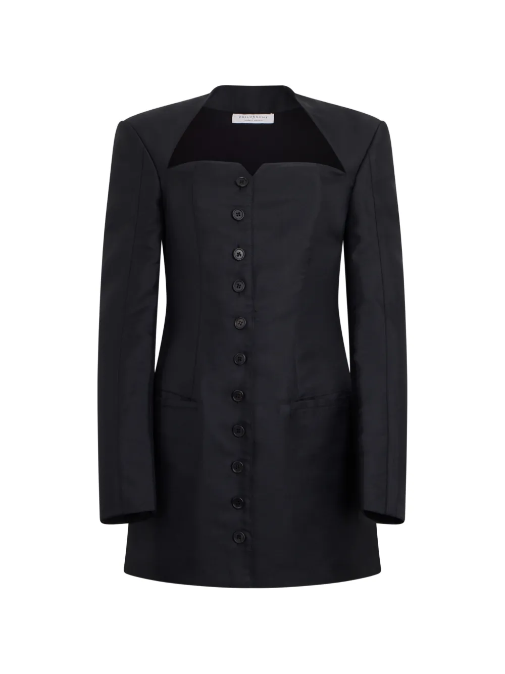 Philosophy Di Lorenzo Serafini Geknöpftes Blazerkleid - Schwarz