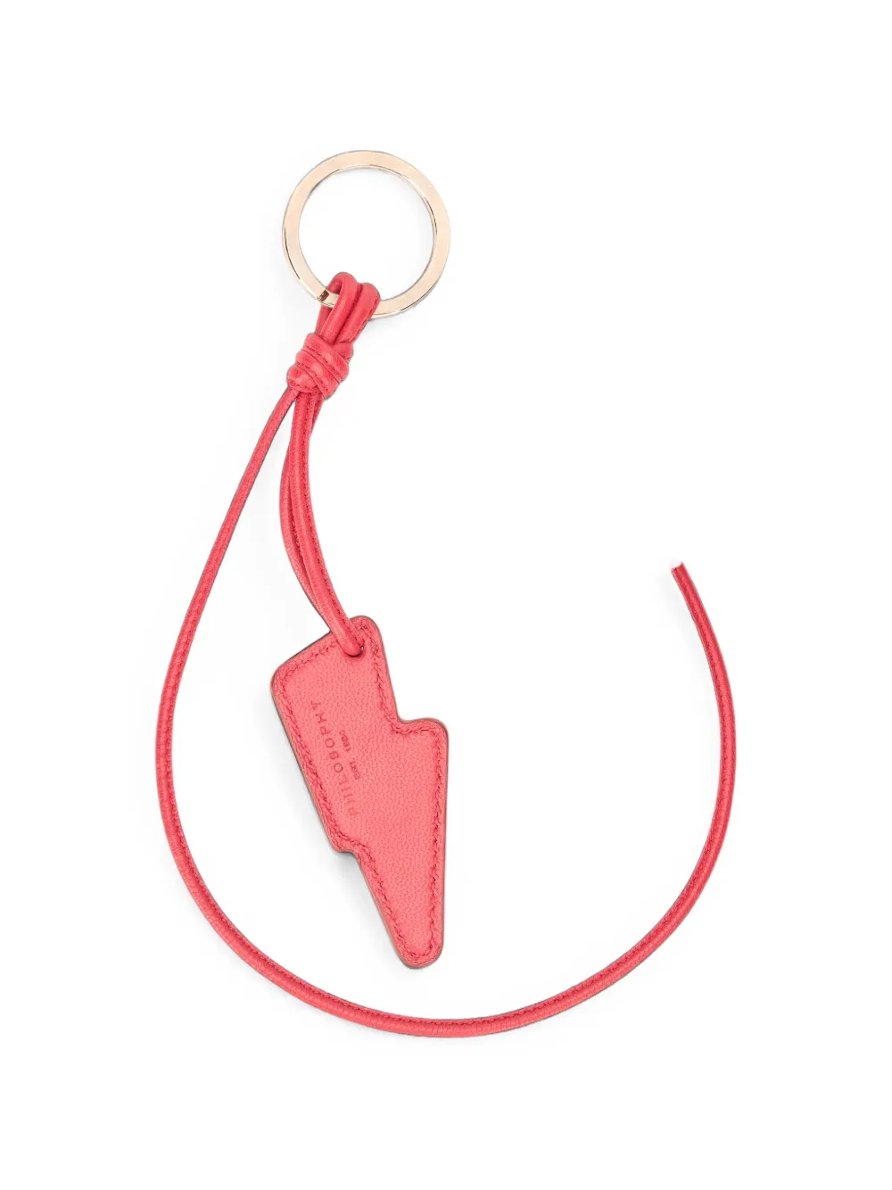 Philosophy Di Lorenzo Serafini Leren sleutelhanger met bliksemflits-hanger Rood