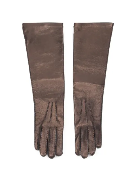 Alberta Ferretti long-length leather gloves