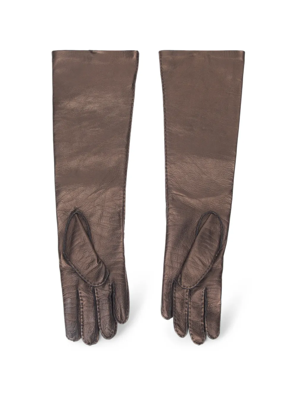 Alberta Ferretti Leren handschoenen Bruin