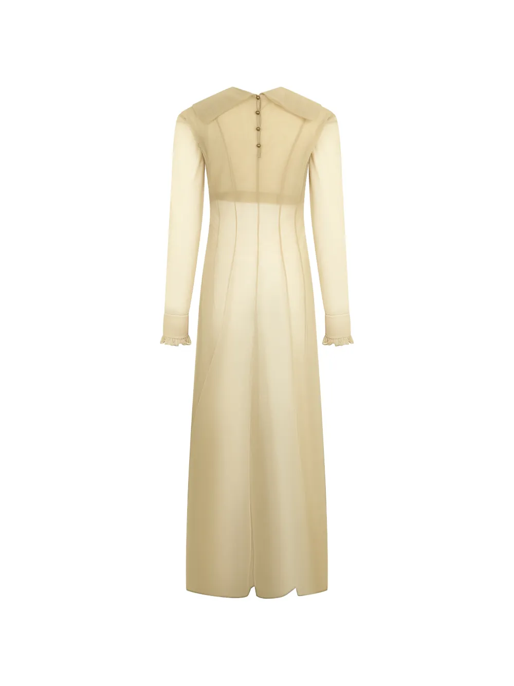 Philosophy Di Lorenzo Serafini Button-up maxi-jurk met ruches Beige