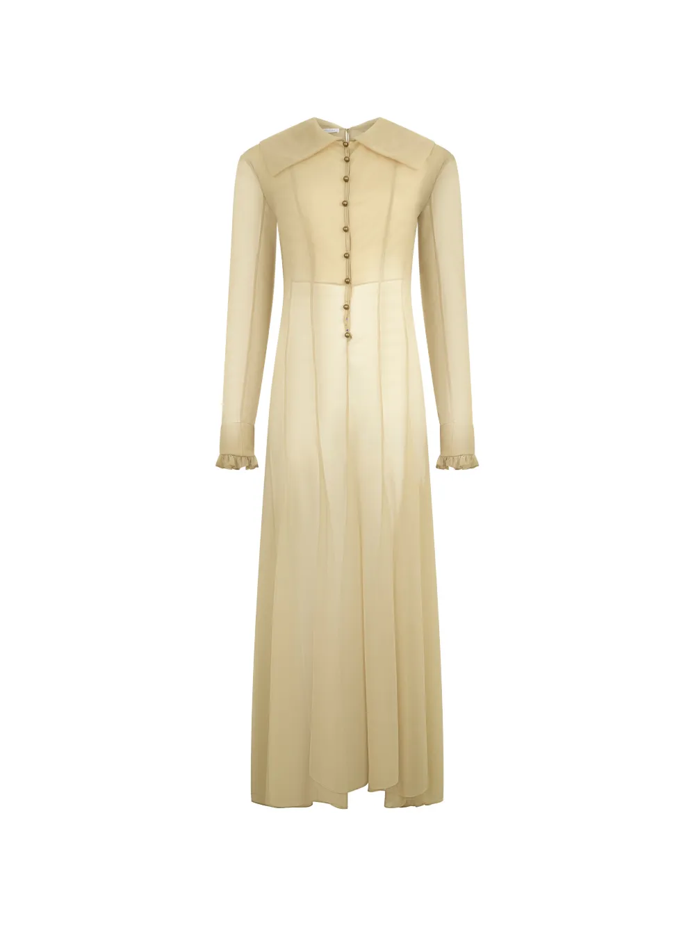 Philosophy Di Lorenzo Serafini robe longue boutonnée à volants - Tons neutres Philosophy Di Lorenzo Serafini robe longue boutonnée à volants - Tons neutres