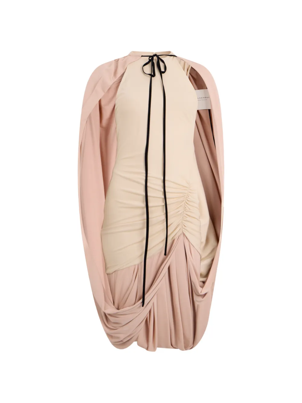 Philosophy Di Lorenzo Serafini cape-detail ruched mini dress - Rosa