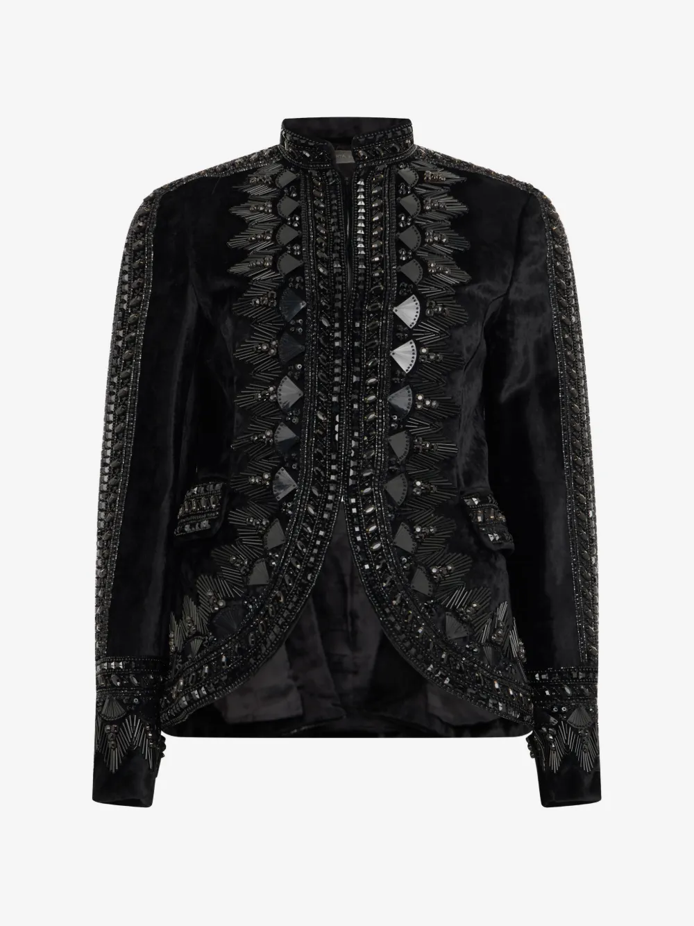 Embroidered Bead-embellished Jacket