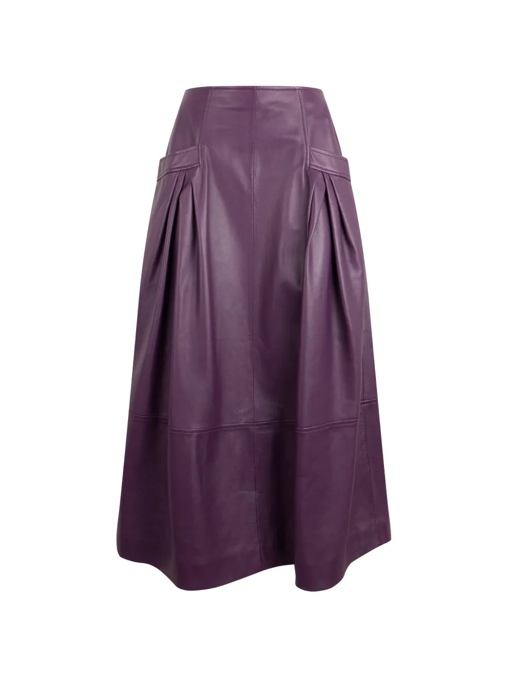 Alberta Ferretti pleated leather skirt - Violett