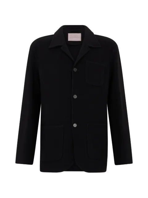 Herno button-up patch-pocket jacket
