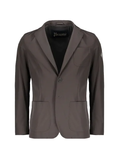 Herno blazer à poches plaquées et col à revers crantés