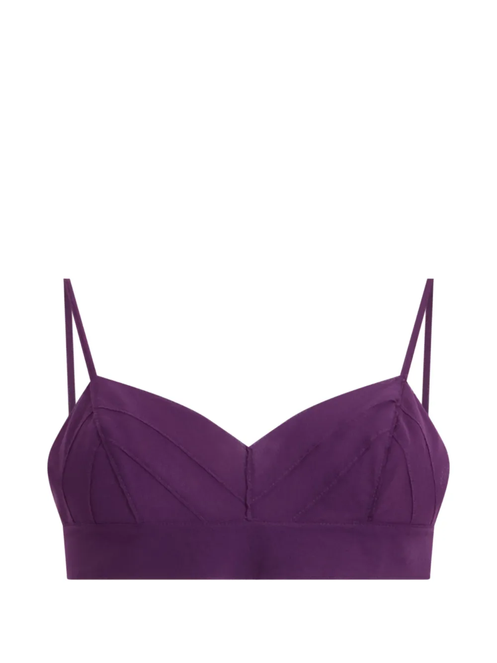 Philosophy Di Lorenzo Serafini seam-detail cropped top - Violett