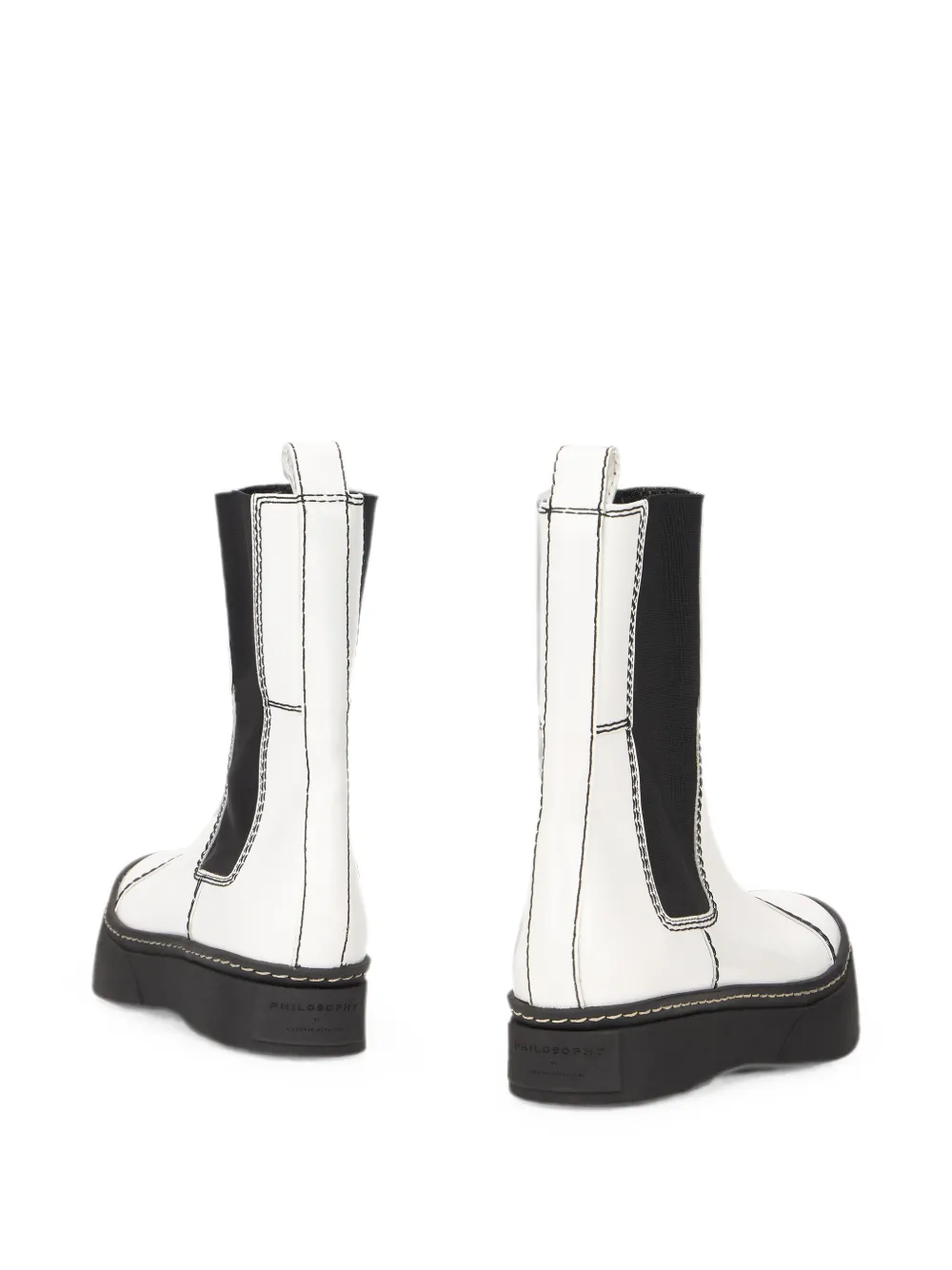 Philosophy Di Lorenzo Serafini contrast-stitch Chelsea boots Wit