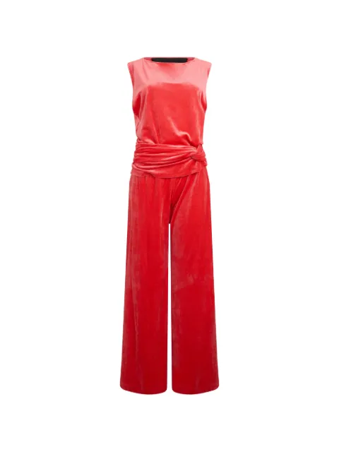 Alberta Ferretti velvet-effect sleeveless jumpsuit