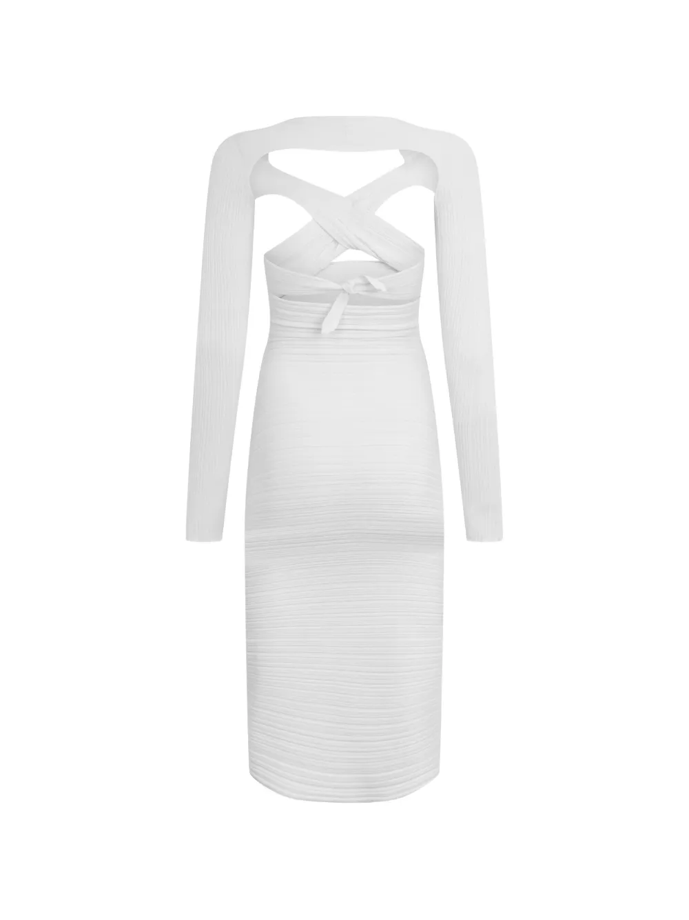 Philosophy Di Lorenzo Serafini Ribgebreide midi-jurk Wit