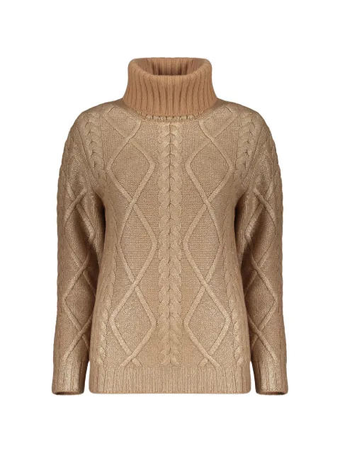 Herno cable-knit roll-neck sweater