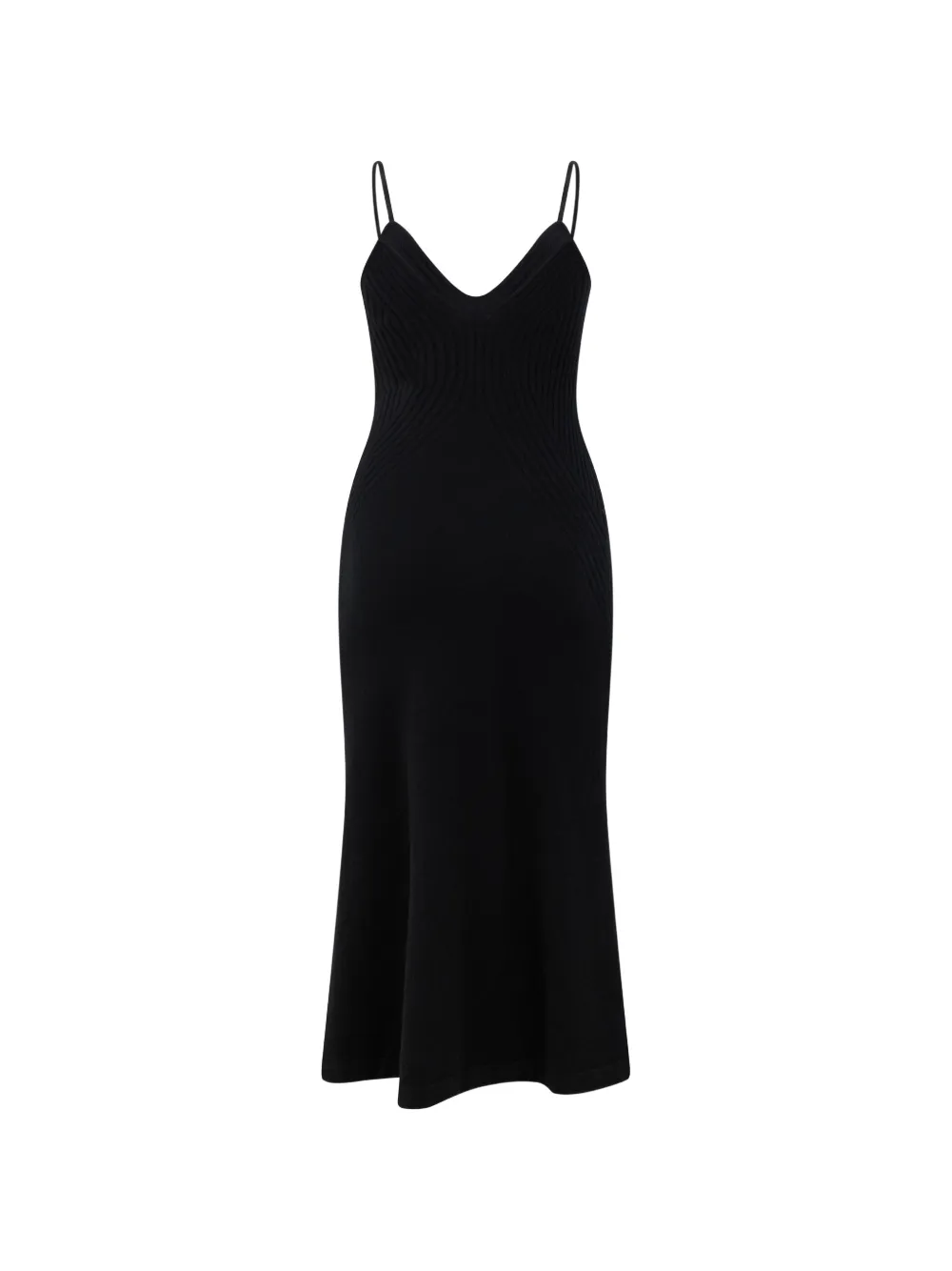 Alberta Ferretti Maxi-jurk met V-hals Zwart