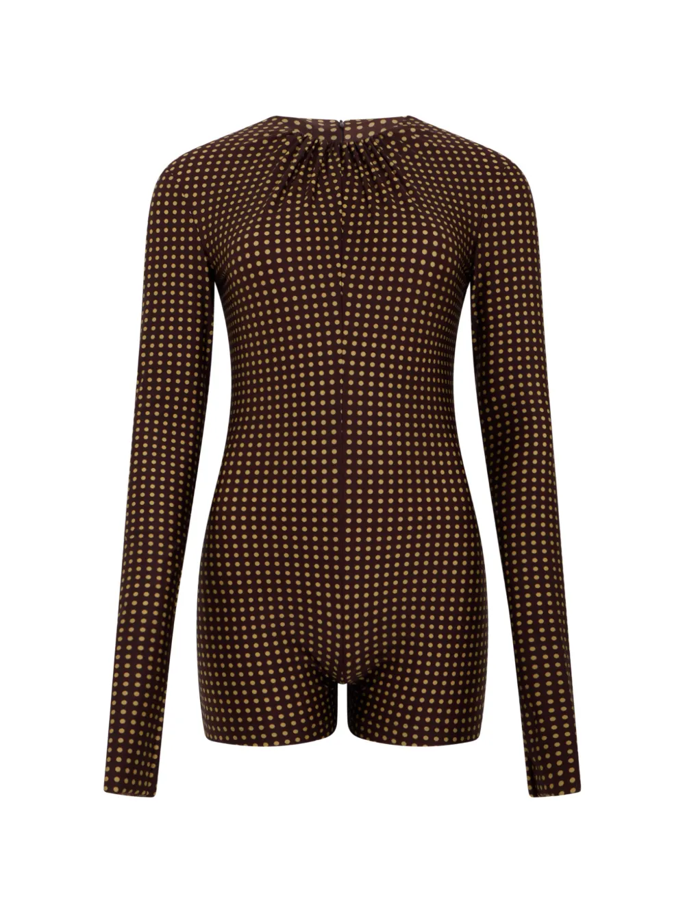 Philosophy Di Lorenzo Serafini polka-dot long-sleeve jumpsuit - Marrone
