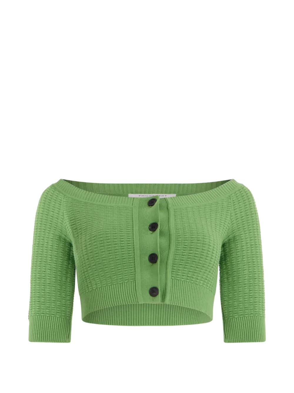 Philosophy Di Lorenzo Serafini button-front cropped cardigan - Grün