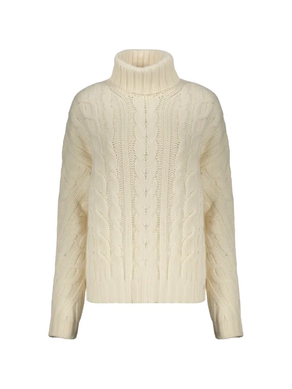 Herno Cable-knit Turtleneck Sweater in Neutrals