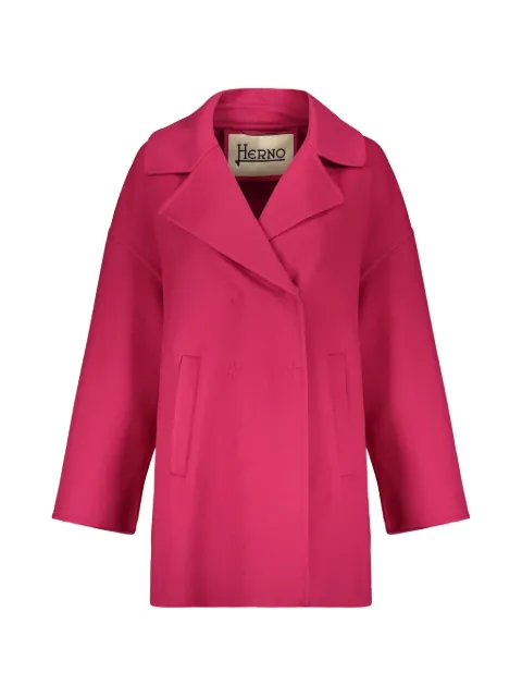 Herno wide-collar double-breasted coat