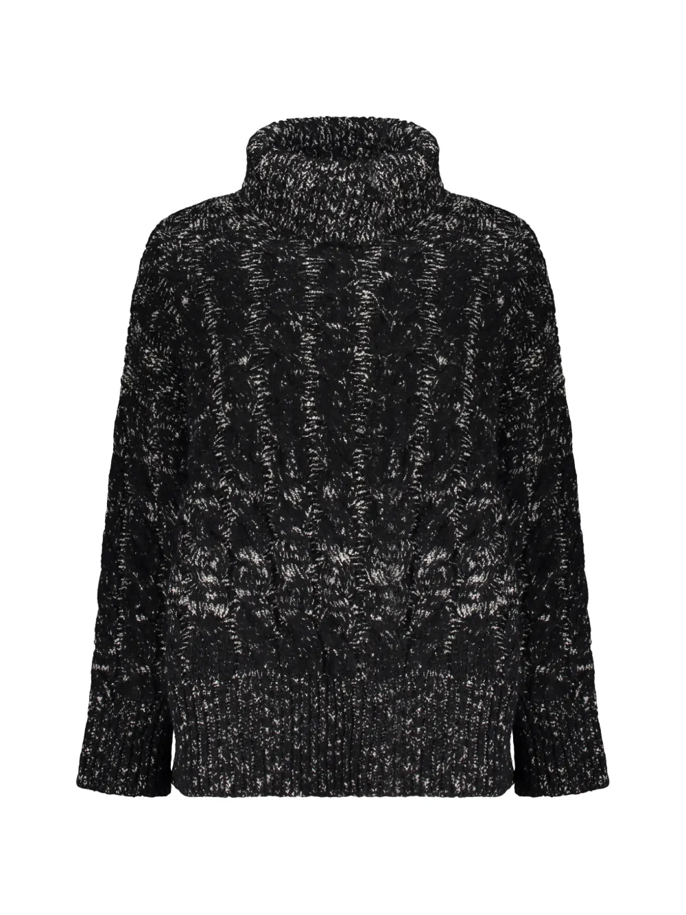 Herno cable-knit turtleneck sweater - Schwarz