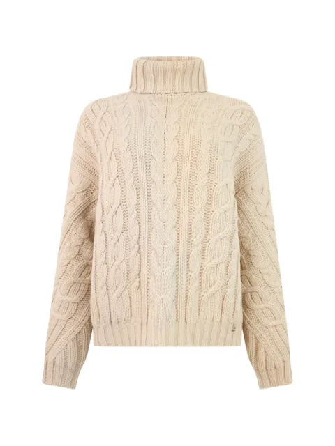 Herno cable-knit roll-neck sweater