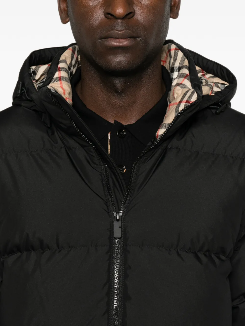 Burberry Gevoerd jack met capuchon Zwart