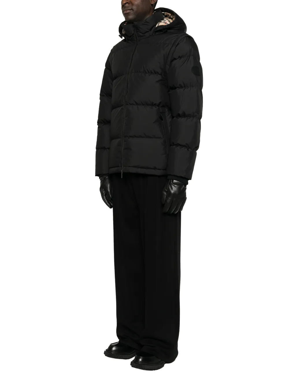 Burberry Gevoerd jack met capuchon Zwart
