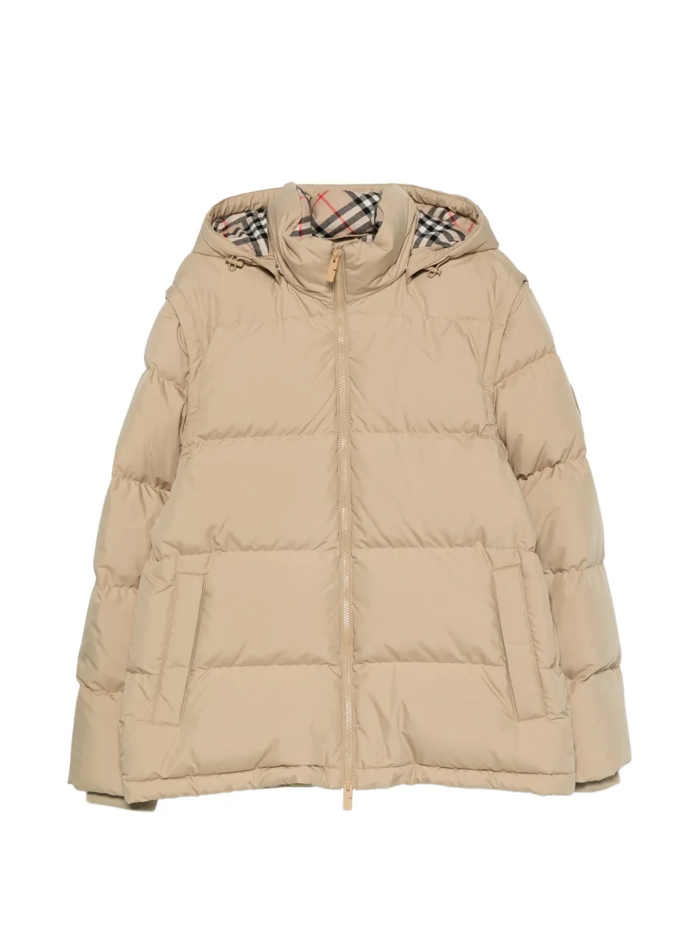 Burberry Bideford Kapuzenjacke mit Check-Futter - Nude