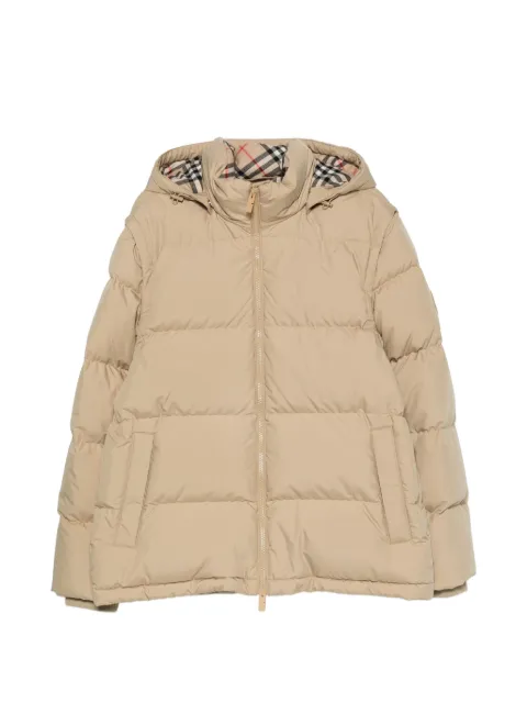 Burberry Bideford check-lining hooded jacket