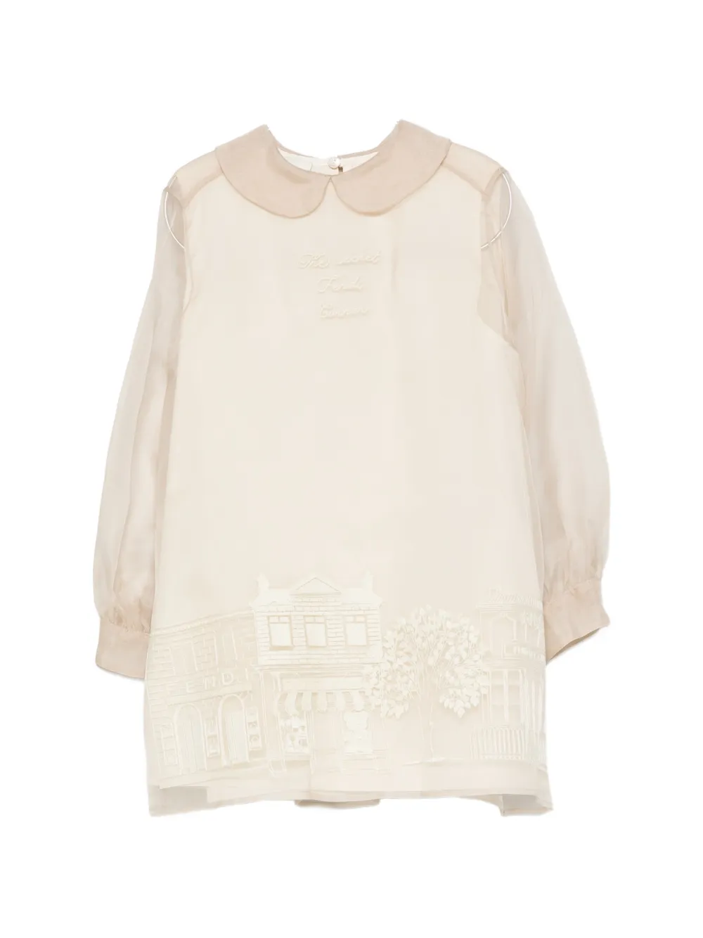 Fendi Kids embroidered-details dress - Toni neutri