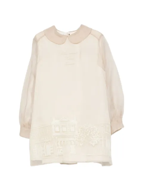 Fendi Kids vestido con detalle bordado