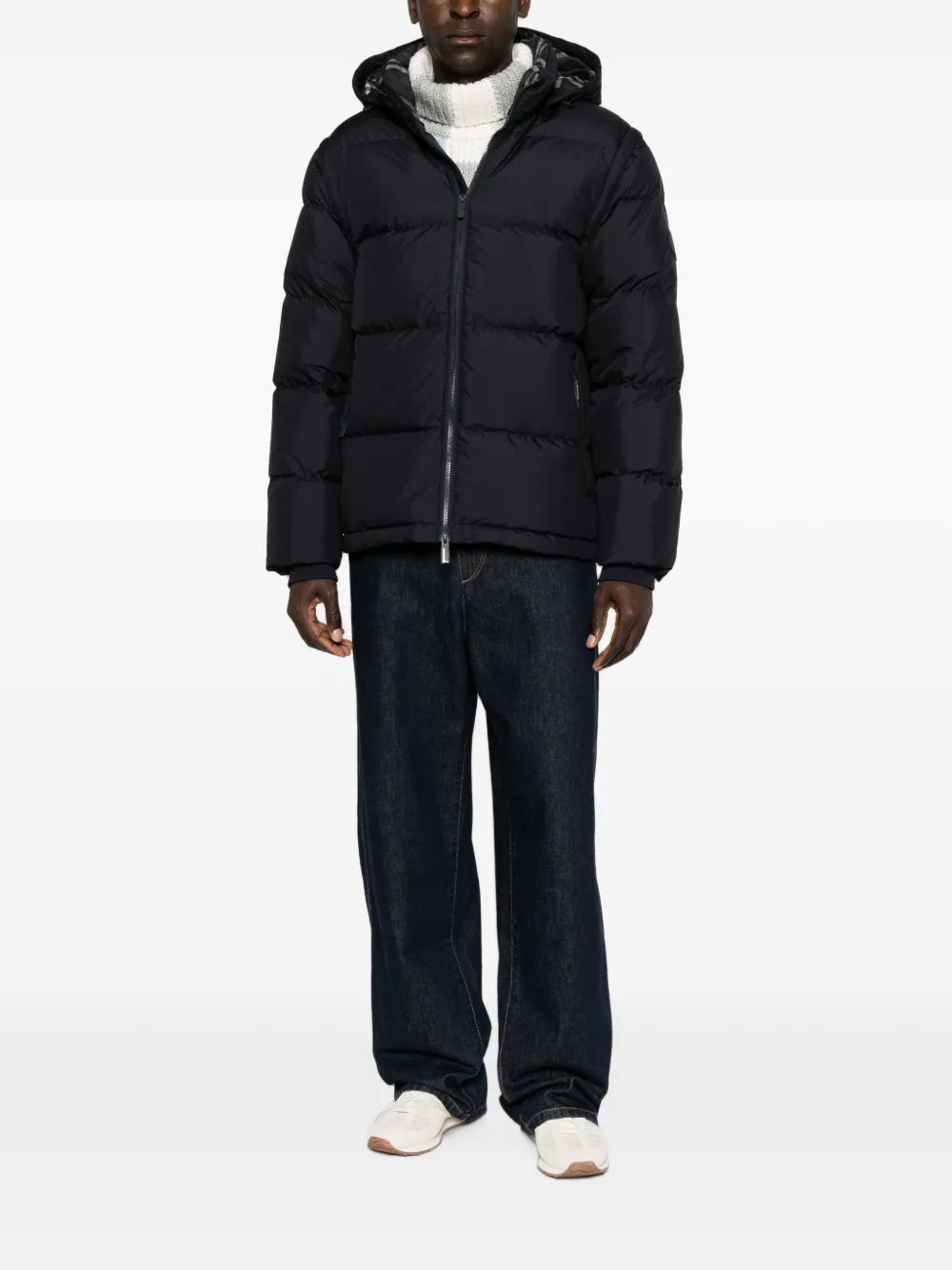 Burberry Donsjack met capuchon Zwart