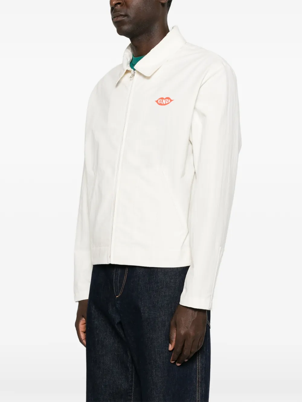 Kenzo Loves jack met grafische print en rits Wit
