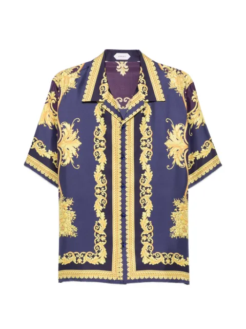 Versace Barocco-print short-sleeve shirt