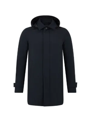 Herno フーデッド コート | ブルー | FARFETCH JP
