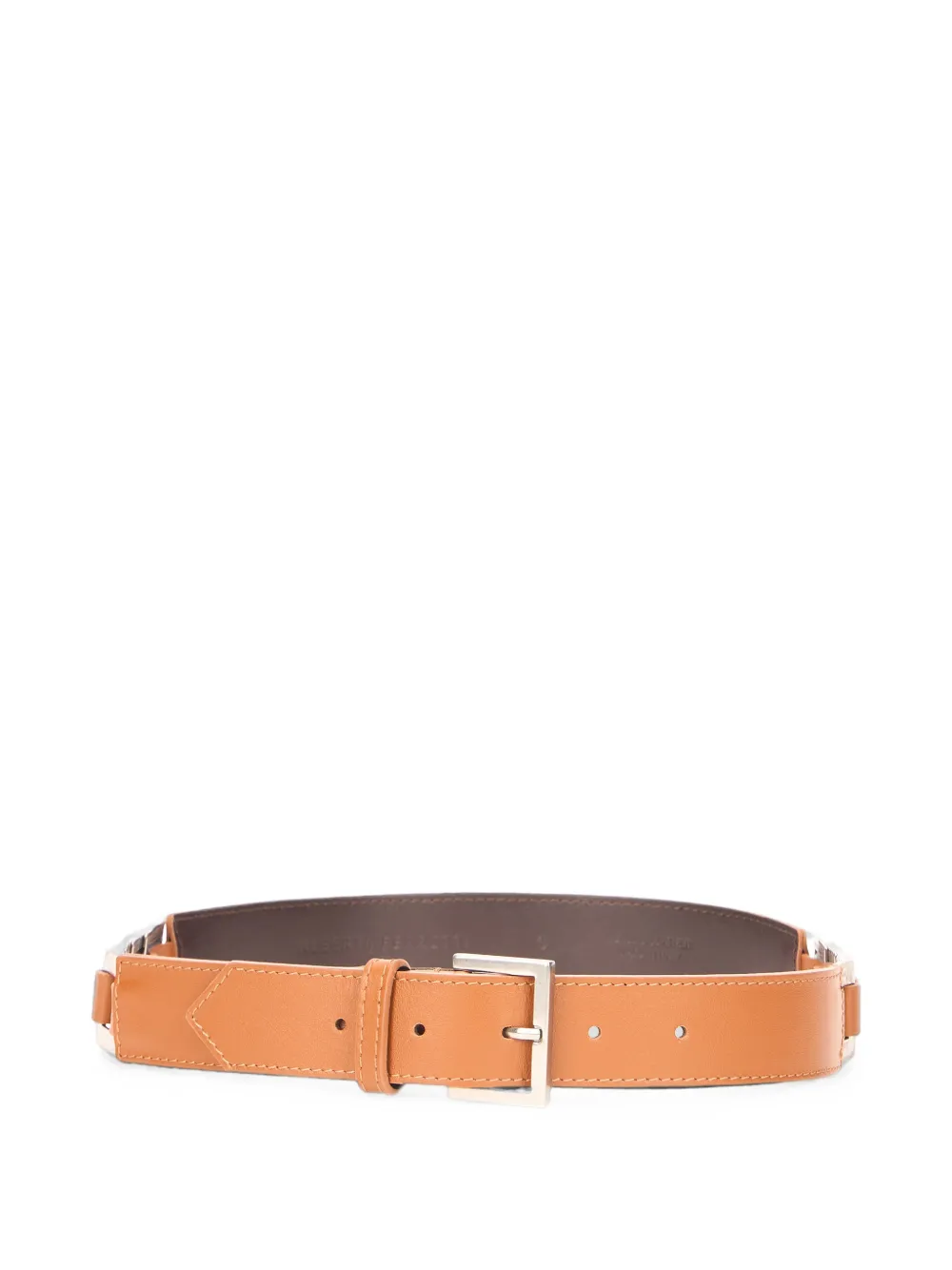 Alberta Ferretti buckle-fastening leather belt - Marrone