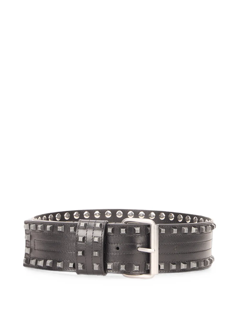 Alberta Ferretti stud-embellished leather belt - Nero