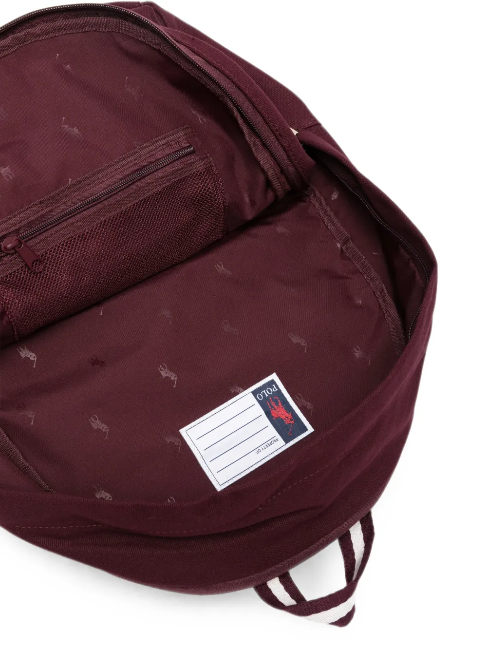 POLO RALPH LAUREN KIDS Grote Polo Sport katoenen canvas rugzak Rood