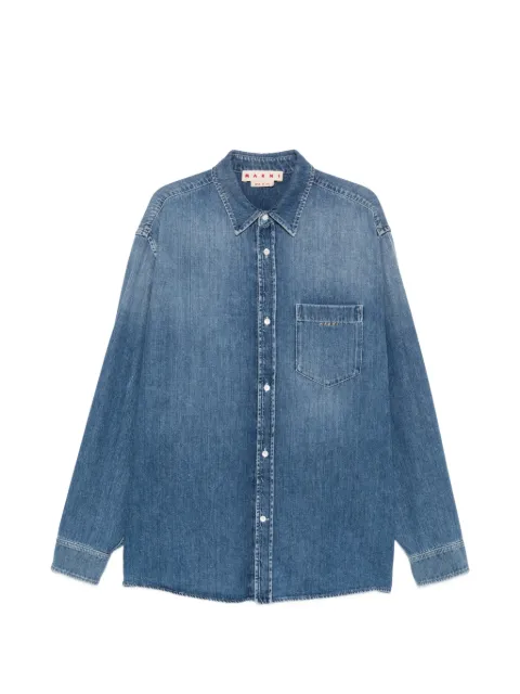 Marni logo-embroidered chest-pocket shirt jacket